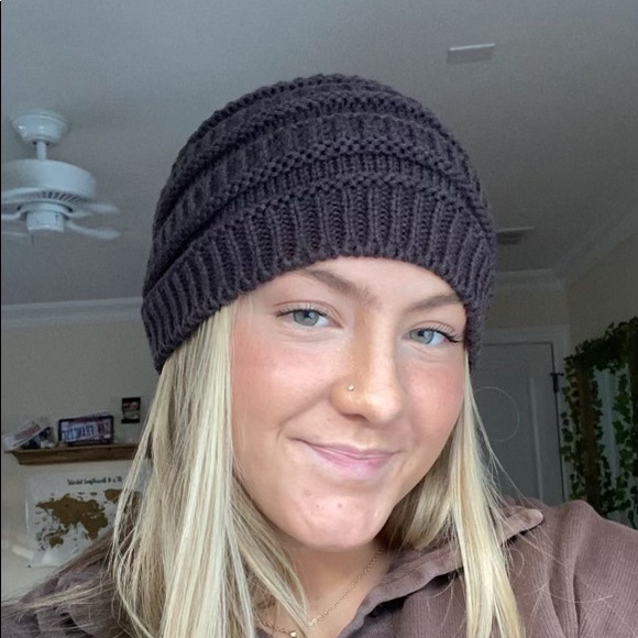 Accessories - Brown Beanie Ear Warmer Headband Winter Hat